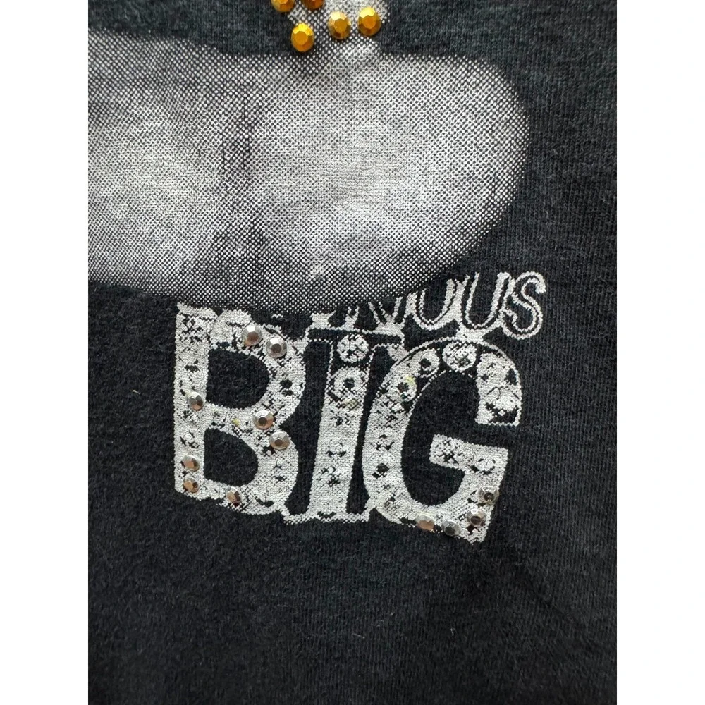 Vintage Pro Max Rhinestone Notorious B.I.G. Graphic T-Shirt Black Size 3XL Tall